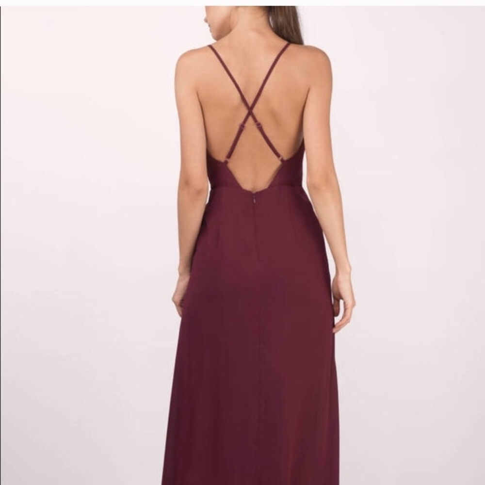 Wine open back maxi